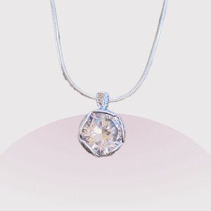 Silpada Necklace with Cubic Zirconia Pendant 
16” inches long